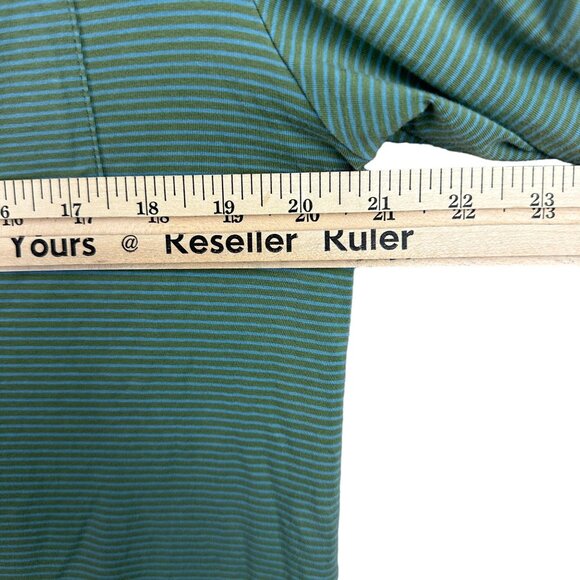 Peter Millar Mountainside Collection Polo Shirt Men S Green Blue Striped Stretch - Picture 5 of 9